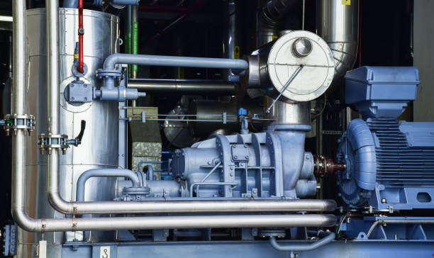istock Motor for large industrial machines in production line. 1457026389