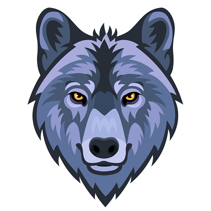 Wolf Head Logo. Mascot Creative Design.