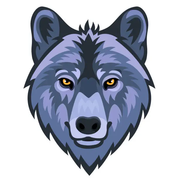 Vector illustration of Wolf Head Logo. Mascot Creative Design.