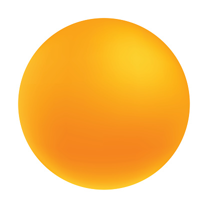 3D yellow sun icon, symbol isolated on white background. Ball, planet, sphere.