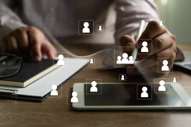 istock Human Resources Management Crm digital concept for employees in recruitment and communication 1457033312