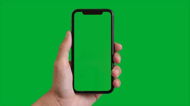 Holding a Green Screen iPhone, Close-up