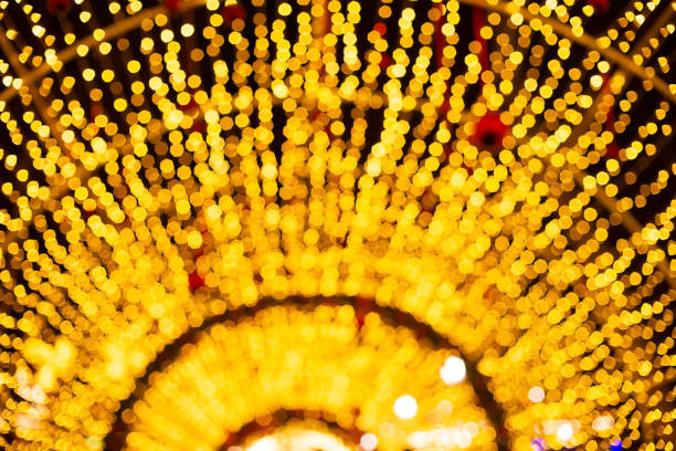 istock Blurred lights rays in bokeh., arch background. Celebrate, holidays 1457036573