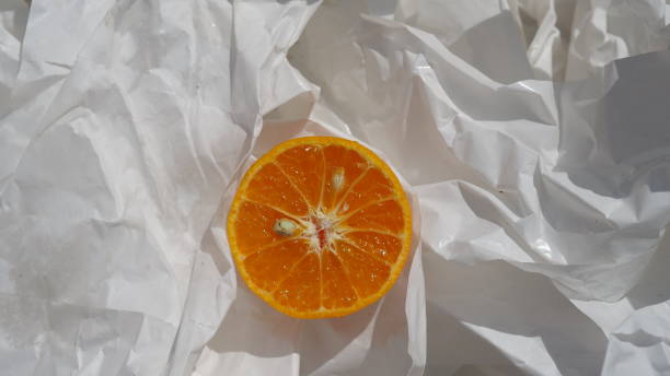 istock orange on the black background, food, vitamin 1457044372