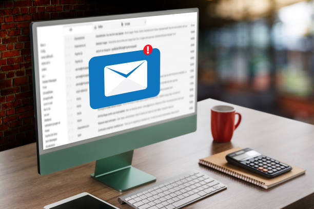 istock Mail Communication Connection message to mailing contacts phone Global Letters Concept 1457057348