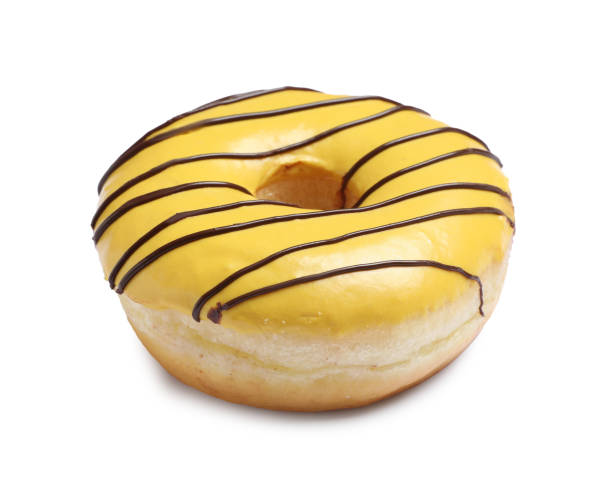 istock Sweet tasty glazed donut isolated on white 1457058037