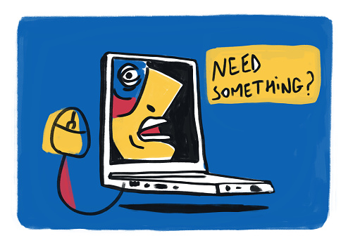 Cubist Computer Absurd Computer With Cubism Portrait In Computer Say Need Something ...