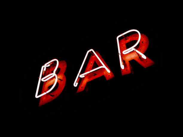 istock Bar neon word over black background 1457068187