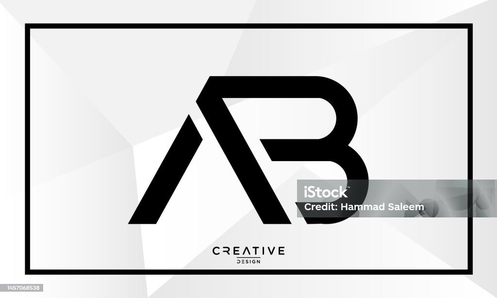Ba Word Lettering Simple Alphabet Letters Ab Or Ba Design Stock Illustration - Download Image ...