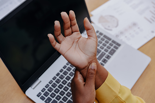 Woman with wrist pain