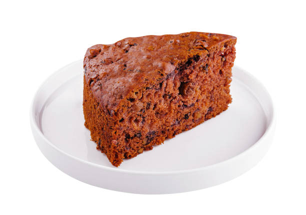 istock Hot chocolate brownie with walnuts on white 1457076988