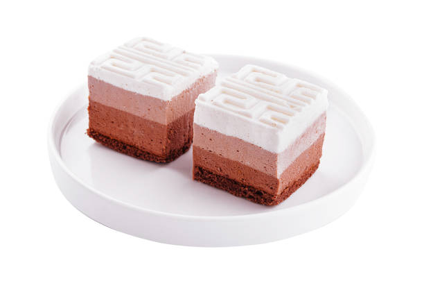 istock Delicious three layered chocolate mousse dessert 1457077586