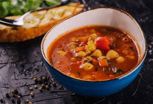 istock Curry soup with sweet potato, chickpea and red pepper 1457078289