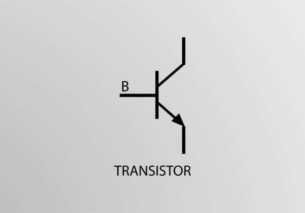 ilustrações de stock, clip art, desenhos animados e ícones de transistor symbol, vector symbol design. engineering symbols. - semiconductor computer wafer computer chip silicon