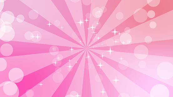 Concentrated line and lights pink background illustration