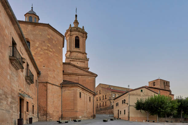 istock Santo Domingo de Silos Town. On the left the monastery. 1457091223