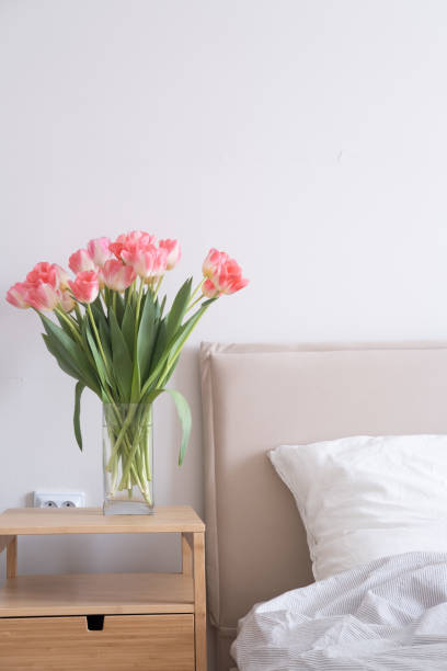 istock Bouquet of pink tulips close up 1457092242