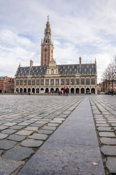 bibliothek - leuven - belgien - flume stock-fotos und bilder