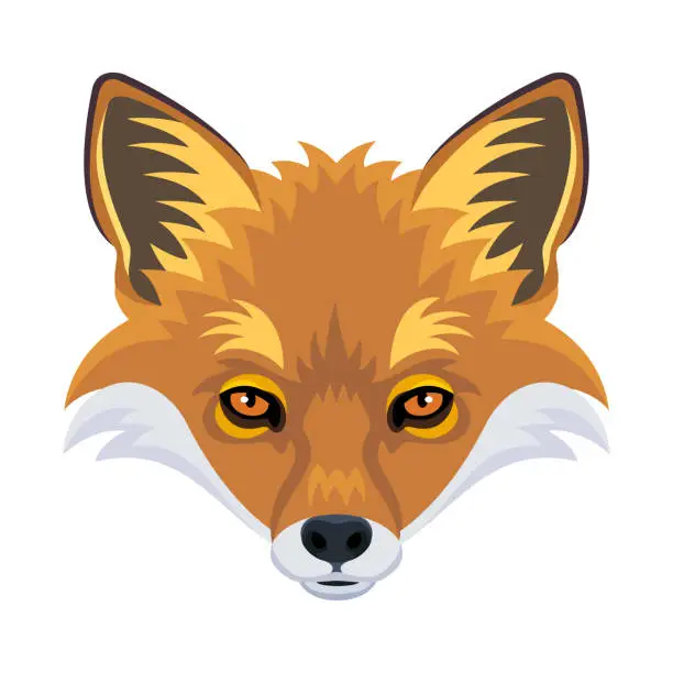 Vector illustration of Fox Head Logo. Mascot Creative Design.