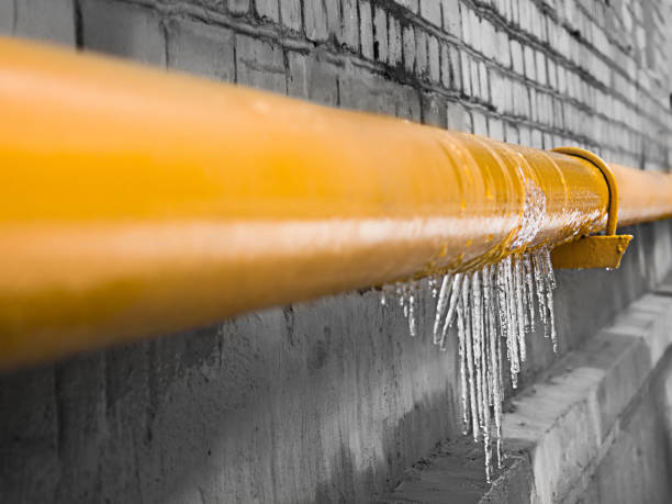 istock Frozen gas pipe, selective focus with shallow depth of field 1457097526