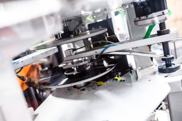istock Vinyl Record Printing Pressing Plant, Production line 1457103926