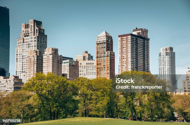 Cityscape In Central Park Stock Photo - Download Image Now - Central Park - Manhattan, Architecture, Art Museum