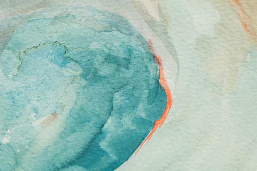 Detail of an abstract watercolor painting