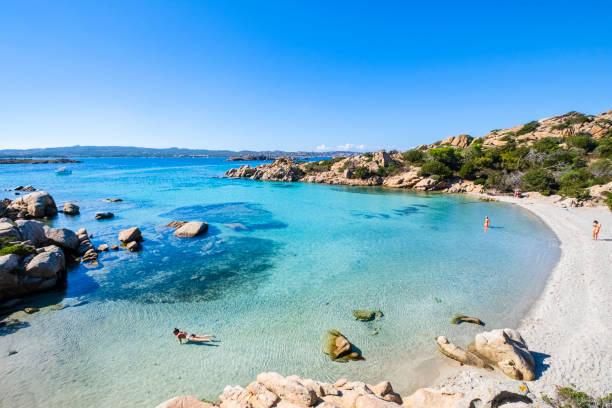 Beautiful Cala Serena, one of the beaches in Caprera Island - Sardinia stock photo