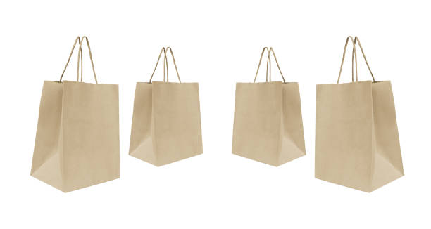 istock folded paper bag with handles isolated on white background 1457121571