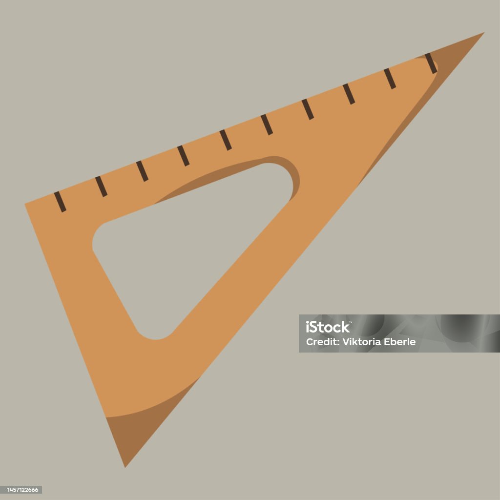Triangular Shape Ruler Triangular Ruler Stock Illustration - Download Image Now - Art, Icon ...