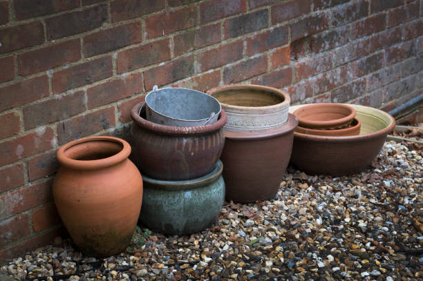 istock Old garden plant pots 1457123617
