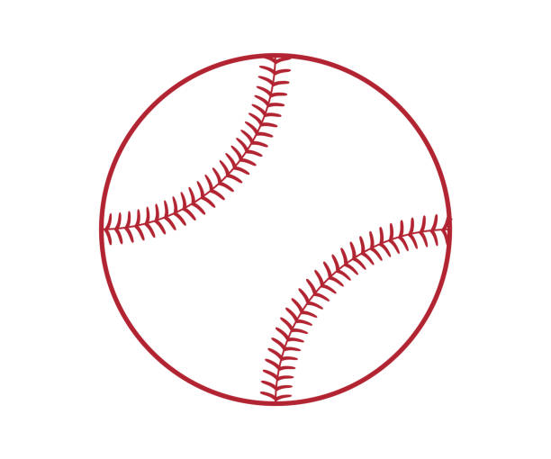 ilustraciones, imágenes clip art, dibujos animados e iconos de stock de balones de béisbol. juego de pelotas de softball. contorno y glifo de softballs. - baseball silhouette baseball player sport