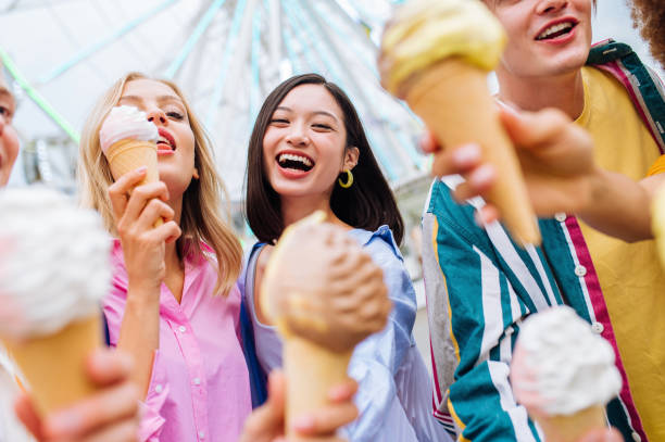 istock Group of multiethnics young friends having fun together 1457135565