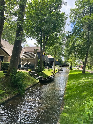Small canal or river in the village