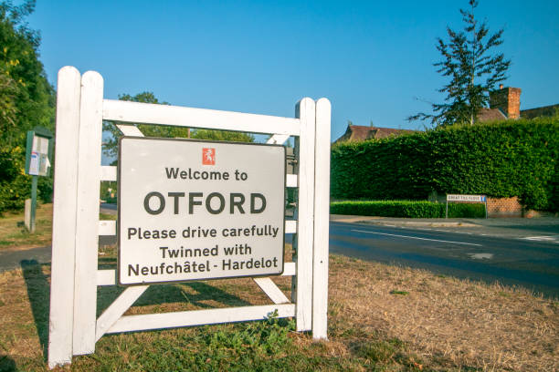 Welcome Sign for Otford in Kent, England