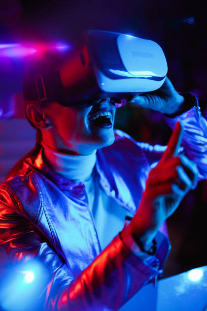 istock happy elegant business woman exploring metaverse 1457150967