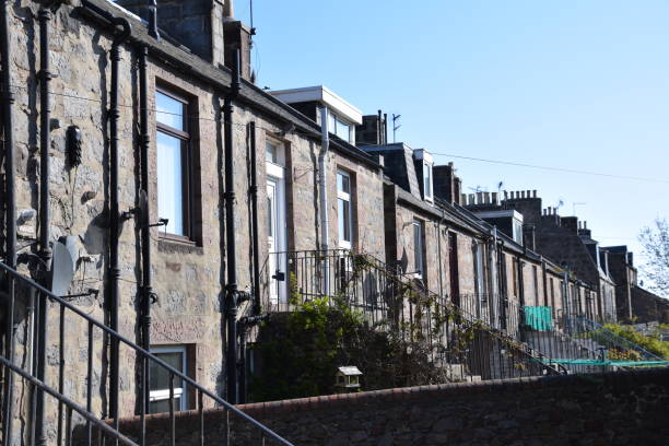 istock Row Of Granite Houses 1457162378