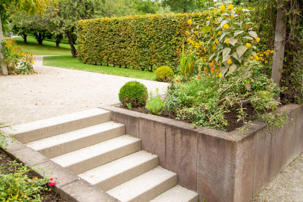istock Garden design with stairs 1457162412