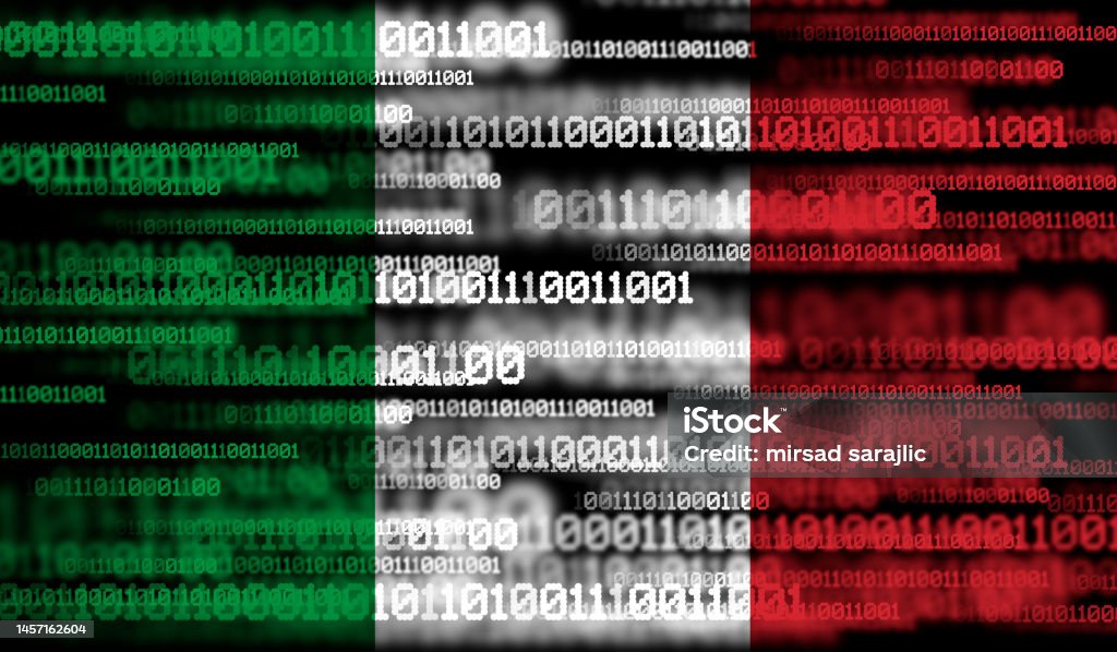 Italian Computing Programming Code Examples Flag Of Italy On Binary Code Stock Illustration - Download Image Now ...