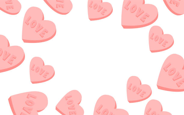 Free digital Valentines heart scrapbooking papers and border