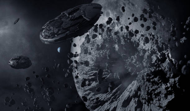 istock Moon collapse and alien spaceships,3D illustration 1457173723