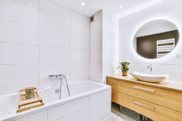 istock Interior of modern bathroom with sink 1457178691