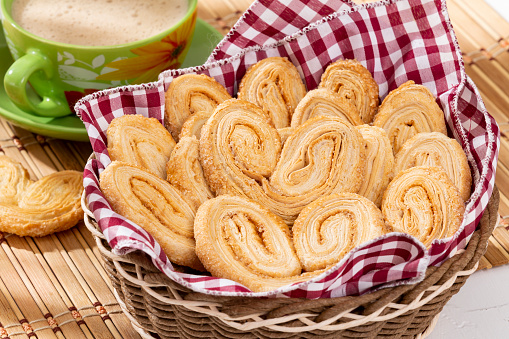 Bakery And Pastry - Tasty Puff Pastry Hearts Covered With Sugar