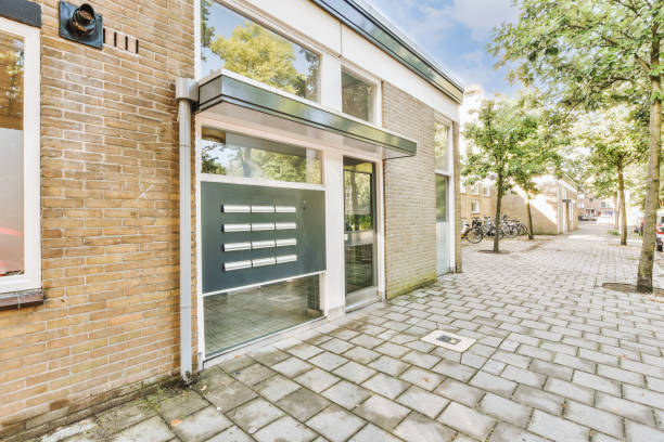 istock Panorama view of brick houses 1457184437