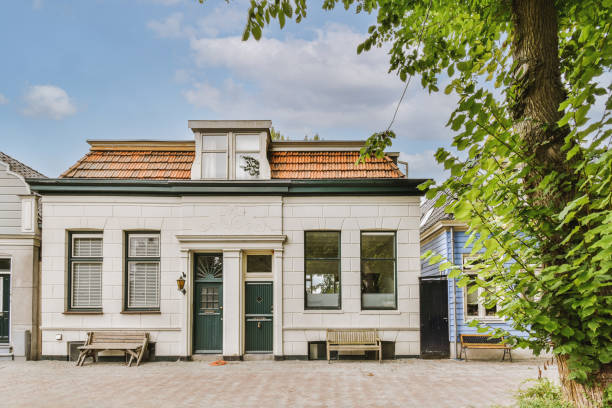istock Panorama view of brick houses 1457187038