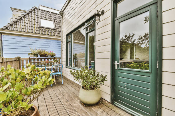 istock Neat patio with sitting area 1457187317