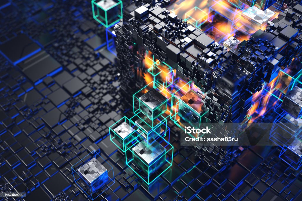 Quantum Computing Abstract Image The Concept Of A Quantum Computer Abstract Technological Background ...