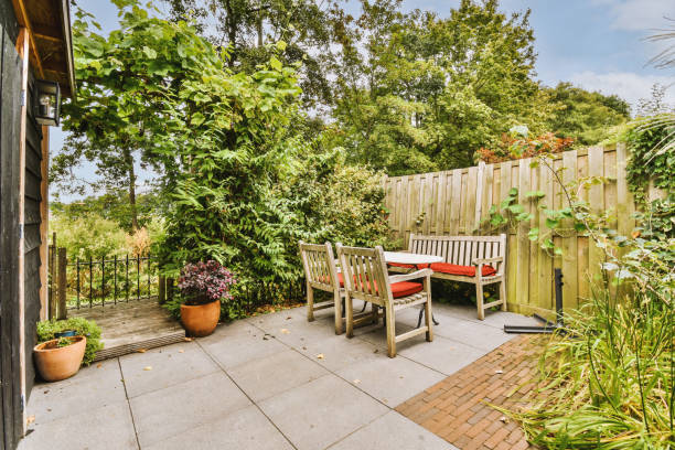 istock Neat patio with sitting area 1457188322