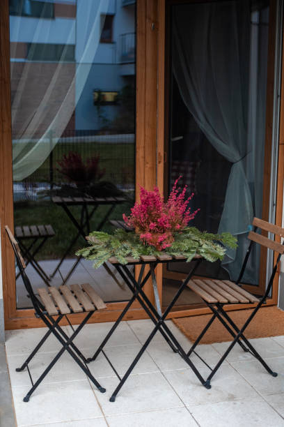 istock Heather plant in a pot on the balcony. 1457189945