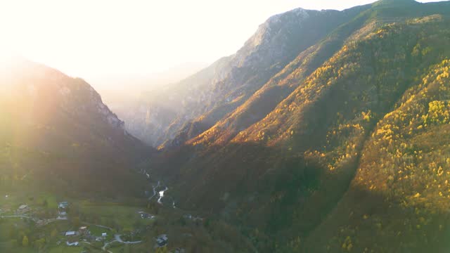 Rugova Canyon from Drone in Kosovo